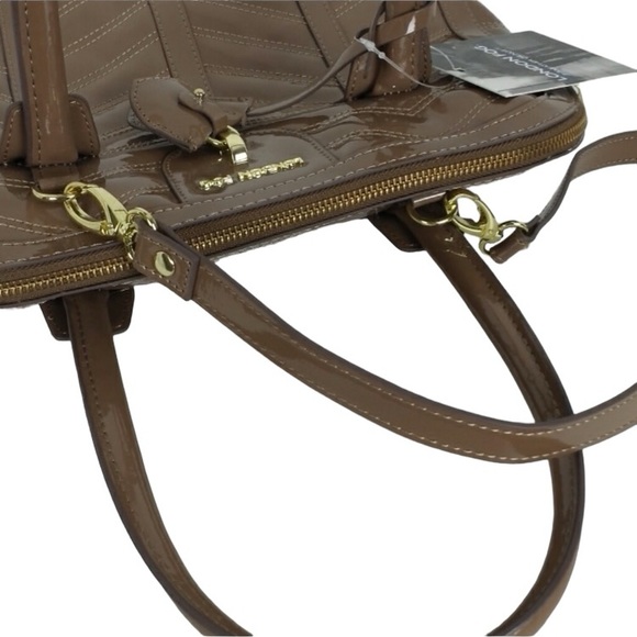NWT London Fog Lark Dome Taupe Satchel - Picture 6 of 9